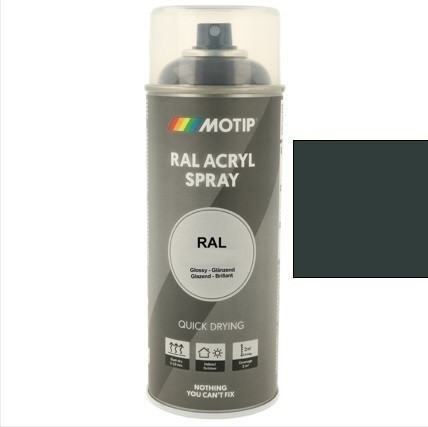 MOTIP Ipari festék spray RAL 6012 feketészöld fényes 400 ml