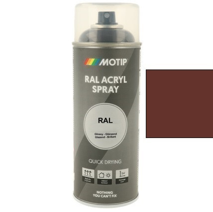 MOTIP Ipari festék spray RAL 8012 vöröses barna fényes 400 ml