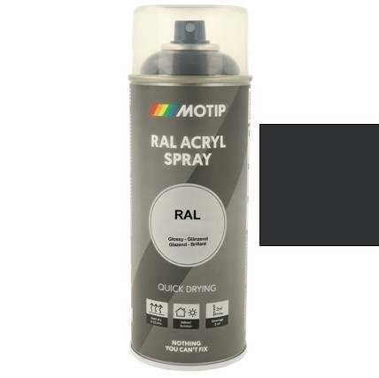 MOTIP Ipari festék spray RAL 7021 szürkés fekete 400 ml