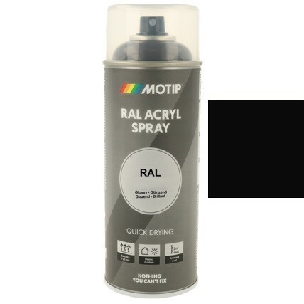 MOTIP Ipari festék spray RAL 9005 matt fekete 400 ml