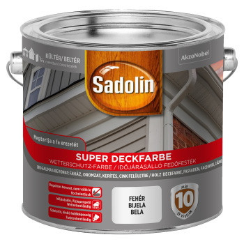 Sadolin Super Deckfarbe fafesték - Fehér 2,5 l