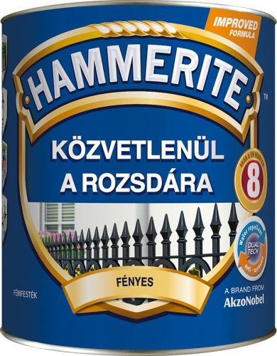 Hammerite közvetlenül a rozsdára - Fényes - Fekete, 2,5 l