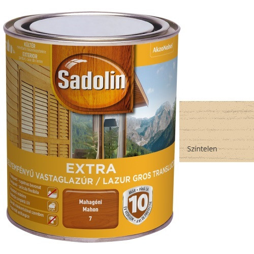 Sadolin Extra vastaglazúr - Színtelen 750 ml