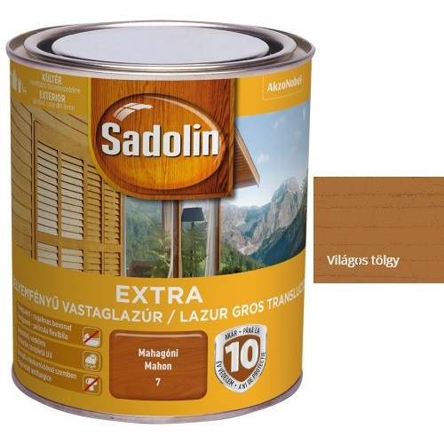 Sadolin Extra vastaglazúr - Világostölgy 2,5 l