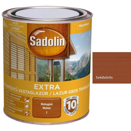 Sadolin Extra vastaglazúr - Svédvörös 750 ml