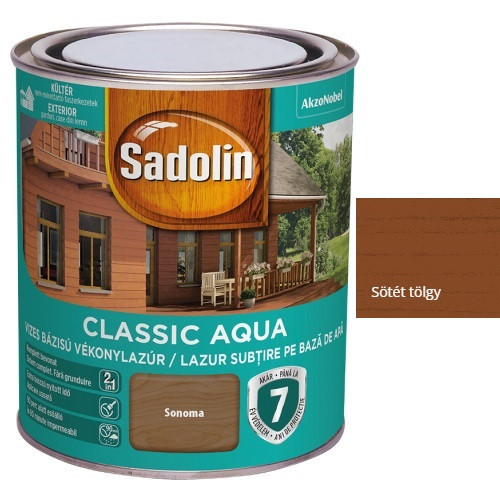 Sadolin Classic Aqua - Sötéttölgy 750 ml