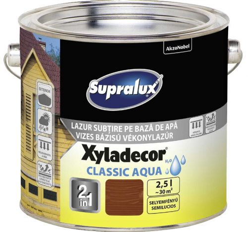 Supralux XYLADECOR Classic Aqua vizesbázisú vékonylazúr - Fenyő 750 ml