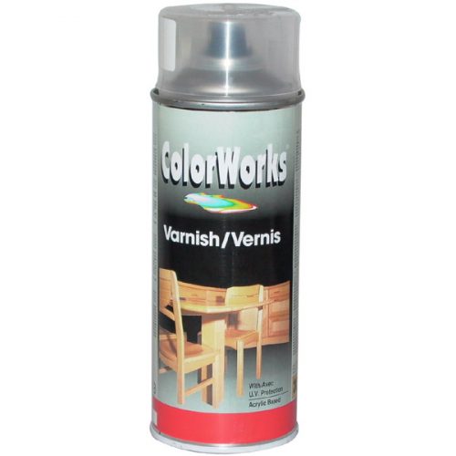 Color Works színtelen lakk magas fényű szintetikus festék spray 400ml