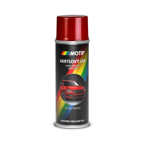 MOTIP AUTO-COLOR SKODA flamingó piros metál fényes festék spray 200ml